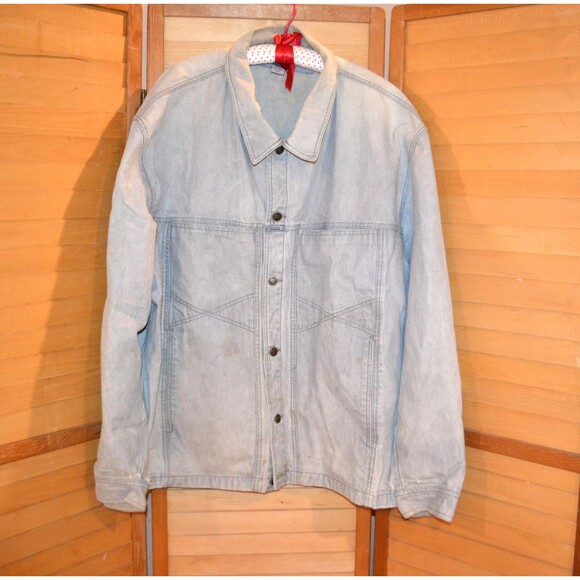Vintage Denim Coat Marithe Francois Girbaud Gray Smoke Trucker Streetwear - Picture 1 of 8